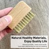 Natural Beech Wood Nail Brush Non-Slip Hand and Toenail Cleaning Brush Compact and Durable Bristle Scrub for Home and Travel