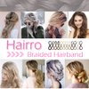 Hairro Braided Hairband Plaited Headband with Synthetic Hair - Elastic Stretch 3 Strands For Women Girls 27g #26/613 Blonde