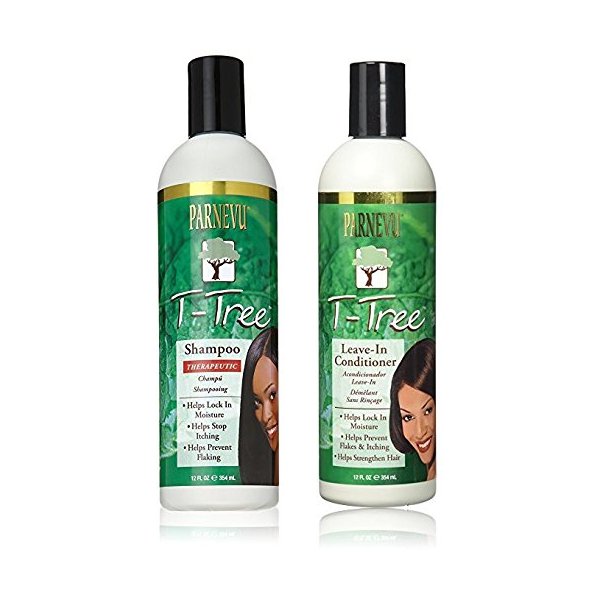 [ VALUABLE SET ] Parnevu T-Tree Therapeutic Shampoo + Leave-in Conditioner, 12 Ounce EA