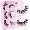 Cosplay Eyelashes Doll Anime Lashes Mink Japanese Spiky Manga Natural False Eyelashes Wispy Long Thick Ruffle Fake Eye Lashes 5 Pairs
