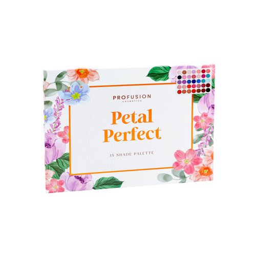 Profusion Cosmetics Petal Perfect Eyeshadow Palette 35 Blendable Shades in Matte, Satin, Shimmer, and Metallic Finishes for Bold Looks
