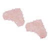 2Pcs Rose Quartz Eye Mask, Jadestone Eye Patch Reduce Facial Edema Relieve Eye Strain Heart Shaped Stone Eye Pad for Massage Facial Cooling Mask