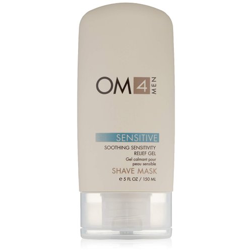Organic Male OM4: Sensitive Shave Mask: Soothing Sensitivity Relief Gel - Calming and Soothing Shave Cream and Mask to hydrate and protect the skin