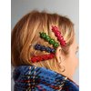 HZEYN Christmas Hair Clips for Women Winter Holiday Wrap Bows Hair Clips Hairpin Festive Jewelry Barrette Headwear Accessories (3PACK Christmas Bows Gold)