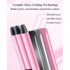 Mini Three Barrel Curling Iron, Small Curling Wand 1/2 Inch for Home and Travel, Ceramic Tourmaline Add Shine to Waves, Youuish Dual Voltage Hair Crimper, Pink
