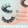 Lashes Natural Look False Eyelashes D Curl 16mm Lashes 3D Wispy Faux Mink Eyelashes with Clear Band Fake Eye lashes 7 Pairs by Goddvenus