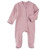 Aablexema Baby Footed Pajamas with Mitten - Newborn Double Ways Zipper Cotton Footie Pjs Infant Solid Jammies (Purple, Newborn)