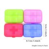 Honbay 4PCS 6 Compartments Waterproof Plastic Pill Organizer Box Case for Daily or Travel Use