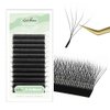NATUHANA Eyelash Extensions 0.07 L Curl 8-14mm W Shaped Clover Classic Easy Fan Permanent Volume Lash Extensions Automatic Blooming Flower Lash,Professional Supplies for Lash Techs(5D,0.07-L,8-14 Mix)