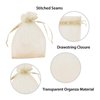 Super Z Outlet 100 Pack 4x6 Inch Mini Sheer Drawstring Organza Transparent Bags Jewelry Sack Pouches for Wedding, Party Decorations, Arts & Crafts Gifts (Ivory)