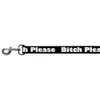Dog Leash - BITCH PLEASE Black/White