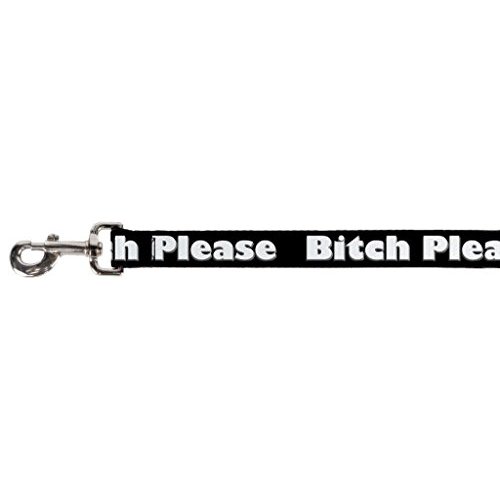 Dog Leash - BITCH PLEASE Black/White