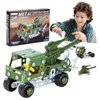 Military Truck STEM Building Toy Set for Boys Age 8-12 - Metal Army Toys Model Car Kits Set - Engineering STEM Kits or Kids 6-8, 8-10 Stem Projects Vehicles 129pcs
