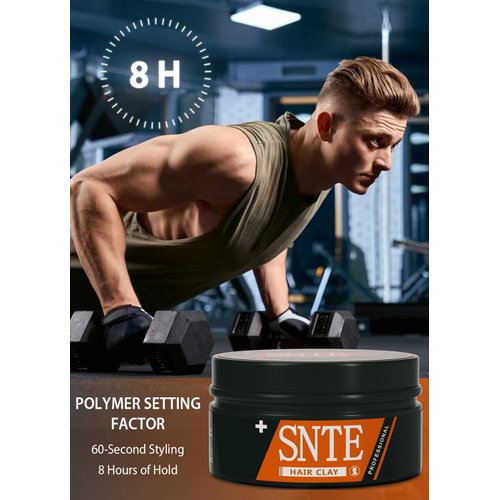 Samnyte Hair Clay, 4.2oz - Natural Hair Wax for Men with Strong Hold, Matte Texture, and Premium Scent - Hair Paste for Men for Textured, Messy and Relaxed Multiple Hairstyles