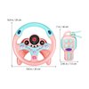 Kids Steering Wheel for Backseat with Car Key, Simulated Driving Steering Wheel Toy with Light and Music Toddlers Pretend Play Toy for Baby Children