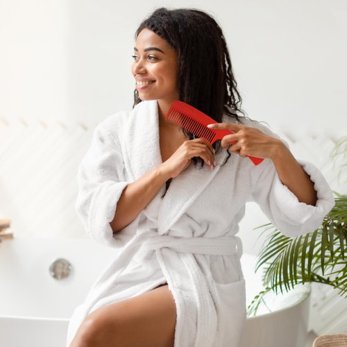 Allegro Comb 1004 Wide Tooth Detangling Hair Combs For Women, Stylists & Curly Hair Teasing Comb Mens Comb 1 Piece. (Strawberry)