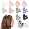 Small Claw Hair Clips for Women Girls - Mini Hair Clips Square Tiny Claw Clips for Thin Hair Strong Hold Cute Jaw Clip Nonslip Hair Styling Accessories with Box