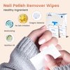 Nail Polish Remover Pads, Acetone Nail Polish Remover, 200PCS Quick Dry Nail Polish Remover Wipes, Individually Wrapped Nail Polish Remover Wet Wipes for Removing Nail Polish (200pcs)