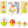 HIEMAO Easter Eggs Toys for Toddlers, Nesting Dolls & Stacking Eggs, 4 PCS Easter Basket Stuffers Chicken Matching Toys, Easter Toys Party Favor Toy Best Gift for Boys Girls Kids 1 2 3 4+