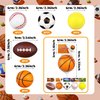 15 Set Foam Bouncy Sports Balls Party Favors Goodie Bag Stuffers Gift Card Football Tennis Basketball Soccer and Baseball Bouncy Balls Party Favors for Goodie Bag Fillers and School Rewards