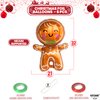 KatchOn, Big Merry Christmas Gingerbread Balloons - Pack of 6 | Gingerbread Man Balloon for Christmas Party Decorations | Christmas Foil Balloons for Christmas Decorations | Gingerbread Decorations