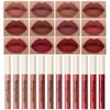 12Pcs Makeup Matte Lipstick Lip Kit, Non-Stick Cup Not Fade Velvety Liquid Lipstick Waterproof Long Lasting Durable Nude Lip Gloss Beauty Cosmetics Gift Box Makeup Set Kit (Natural Lip Collection)