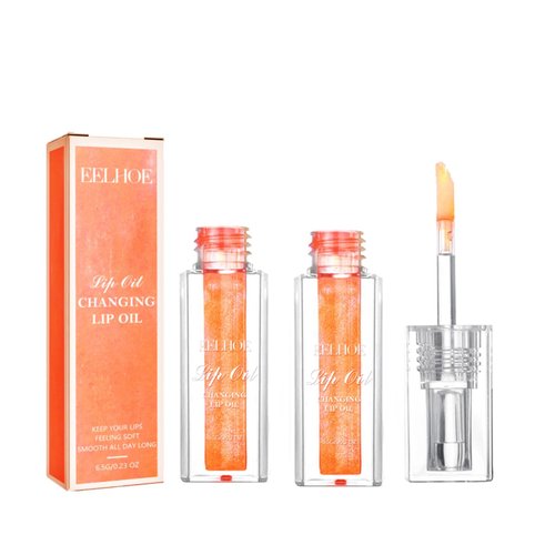 OFOCASE Color Changing Lip Oil Orange,Lasting Moisturizing Lip Oil,Lasting Lip Color,Enhance Color Saturation,Suitable for Daily Use, Reduce The Number of Touch-ups,Suitable for All Skin Type (2pcs)