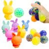 12 Pack Prefilled Easter Eggs with Rabbit Bubbles Squeeze Toys Anti-Anxiety Stress Relief Toys for Easter Basket Stuffers Egg Fillers Party Favors