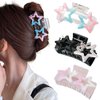 OTEEGX 3PCS Cute Y2K Hair Clips Star Plastic Claw Hair Clips for Women Kawaii Vintage Y2K Hair Accessories 2000s Fashion