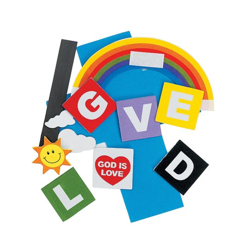 Fun Express God is Love Cross Magnet Craft Kit - Crafts for Kids and Fun Home Activities - VBS Vacation Bible School Supplies/Decor