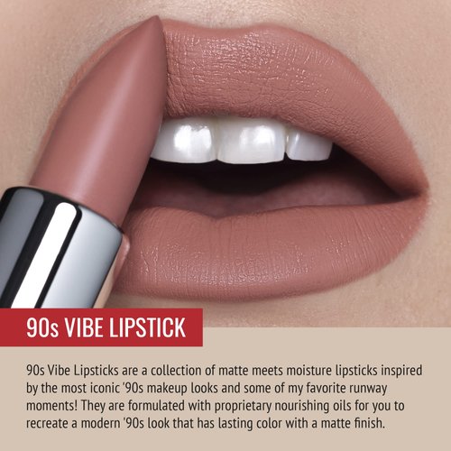 Runway Rogue 90s Vibe Lipstick Trio, Moisturizing Matte Lipstick Set, (‘Patricia’, ‘Front Row’, ‘Booked Out’)