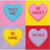 Creative Converting Candy Hearts Valentine's Day Beverage Napkins, 5", Multi-color