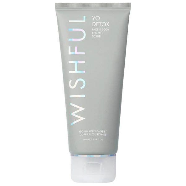 Wishful Yo Detox Charcoal Face & Body Enzyme Scrub 3.38 oz/ 100 mL