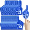 48 Pieces Mini Foam Fingers 5.6 Inch Foam Hand Cheerleading Foam Fingers for Sports Cheer School Spirit Craft Foam Fingers for Sports Events Games Party Supplies (Blue, We're #1)