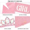 COCIDE "BIRTHDAY GIRL" Sashes and Tiaras for Girls Pink Birthday Crowns and Tiaras for Women Party Accessories Kit Happy Birthday Tiara Birthday Sash Decorations Set Glitter Crystal Rhinestone