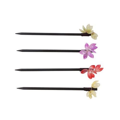4pcs Hair Fork Chinese Style Hanfu Flower Pearl Hair Stick, Wooden Hairpins Elegant Hair Clip for...