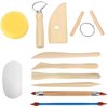 Blisstime Set of 30 Clay Sculpting Tools Wooden Handle Pottery Carving Tool Kit