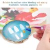 Nail Art Plate, Resin Stone Gel Polish Holder Makeup Mixing Palette Drawing Color Palette Nail Art Display Cosmetic Mixing Set Nail Tips Painting Tray (Blue)
