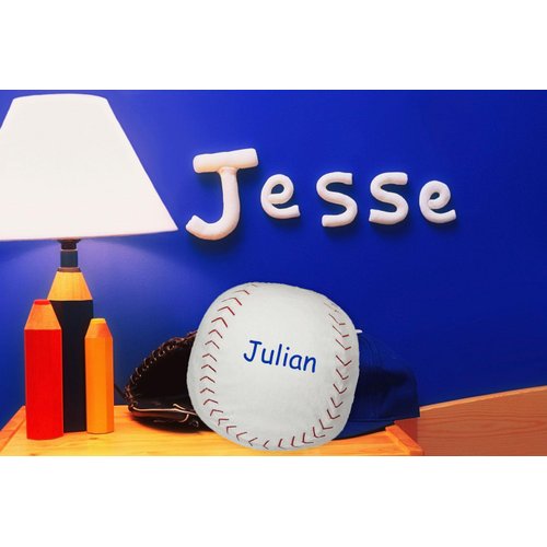 Knextion Inc Baseball Plush Stuffed Cushion Youth Baseball Pillow with Custom Name