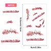 AIEX 20 Sheets Halloween Temporary Tattoo stickers, Waterproof Blood Tattoo Halloween Scar Horror Temporary Tattoo for Kids Adults for Party Favour