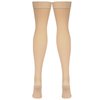 NuVein Medical Compression Stockings, 20-30 mmHg Support, Women & Men Thigh Length Hose, Closed Toe, Beige, Medium