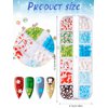 24 Grids Christmas Nail Art Slices, Lorvain 3D Polymer Nail Flakes Snowflake Santa Claus Penguin Flake Nail Art Slime Glitter Cute Nail Charms for Women Girls Face Body Crafting Nail DIY Decor (2 Box)