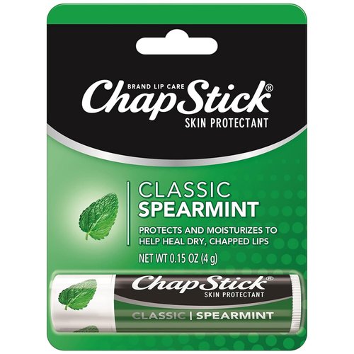 ChapStick Classic Spearmint Lip Balm – Cool & Refreshing, Moisturizing Lip Care for Dry, Cracked Lips, 0.15 Oz Ea