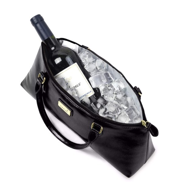 Sachi La Soir'ee Insulated Wine Purse Clutch Black