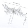 Unicra Bride Wedding Crystal Hair Pins Bridal Hair Pieces Wedding Hair Accessories for Women and Girls Pack of 1 (Silver)