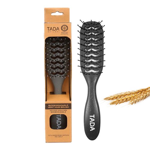 TADA MEN Hair Brush for Men Comb for Men and Women Styling Hairbrush Mens for Styling (Charcoal Grey)