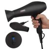Hair Dryer 1875W, Negative Ionic Fast Dry Low Noise Blow Dryer, Professional Salon Hair Dryers with Diffuser, Concentrator, Styling Pik, 2 Speed and 3 Heat Settings (Bk)