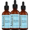 3 Pack of USDA Certified Organic Argan Oil 4oz, Triple Extra Virgin Grade Moroccan Argan Oil for Skin, Face, & Nails. Moisturizer. Scalp Treatment Hair Oil for Dry, Damaged, Brittle Hair.