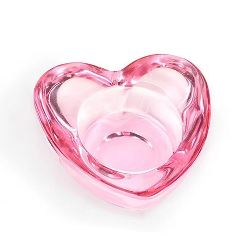 Mouygj Nail Dampen Dish Cup for Nail Art, Crystal Glass Nail Monomer Dish Holder for Nail Acrylic Liquid & Powder
