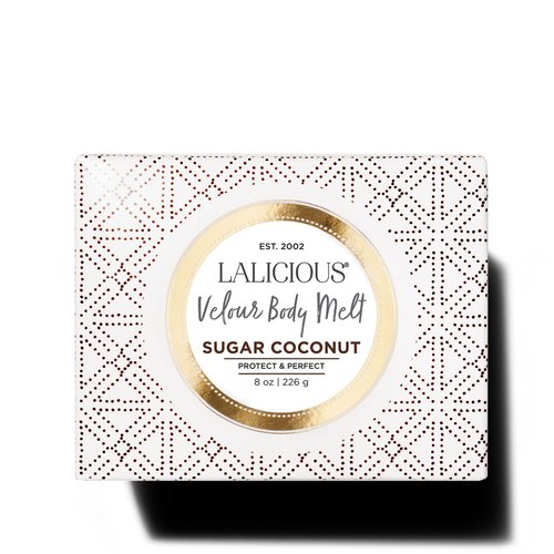 LaLicious Sugar Coconut Velour Body Melt - Multitasking Gel-to-Oil Skin Moisturizer with Macadamia Oil & Coconut Oil - Shave Gel, Hair/Scalp/Hand/Foot Mask - Help Prevent Stretch Marks (8oz)